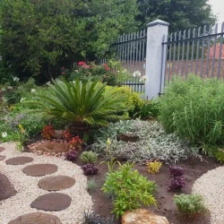 Western garden with slight Asian influences.