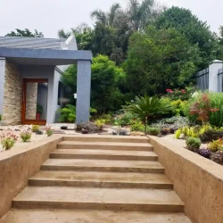 Western garden with slight Asian influences.