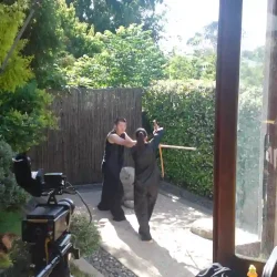 Photo shoot, Japanese Zen garden, martial arts